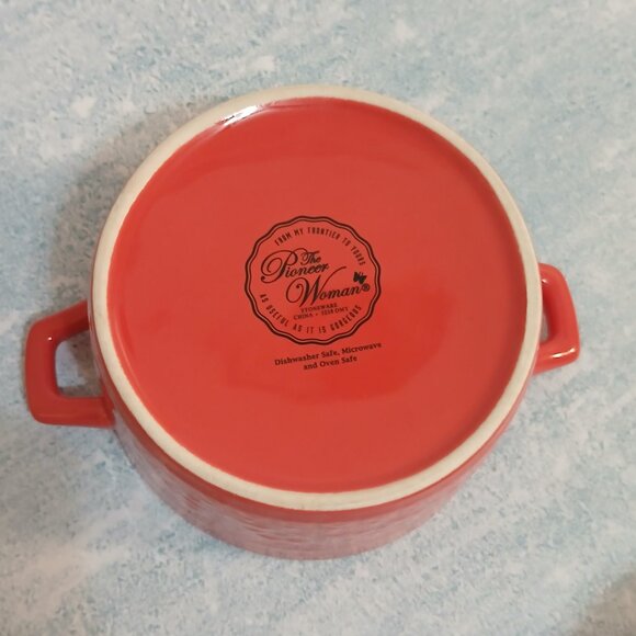 Pioneer Woman Mini Casserole Dish-Red Mandala/Floral Design - Picture 5 of 5